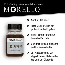 Morello Leather colour for smooth leather 40ml - Dark Brown, 1.35fl.oz
