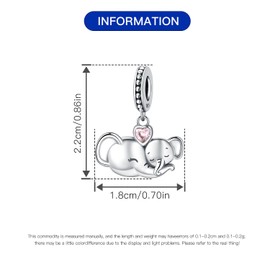 CYMYSS 925 Sterling Silver Charms for Bracelets and Necklaces Bead Charms Stopper Safety Chain For Bracelet Dangle Pendants Gifts Spacer Stopper for Women Mother