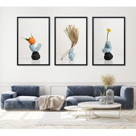 ELSKER&HOME 24x36 Poster Frame 3 Pack, Black Picture Frame for Horizontal or Vertical Wall Mounting, Sturdy and Scratch-proof
