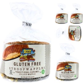Double Dutch GLUTEN FREE%100 Butter Stroopwafels syrup waffle cookies 8 CT x 5 Packs