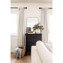 INOVADAY 100% Cream Blackout Curtains for Bedroom, Thermal Insulated Linen Blackout Curtains 72 Inch Length 2 Panels Set, Back Tab/Rod Pocket Room Darkening Curtains for Nursery - Cream, W50 X L72