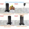 4 Pcs Adjustable Deck Post Anchor Brackets Kit Fits 1.5x1.5,