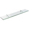 Spancraft Glass C-10x21-Chrome Cardinal Glass Shelf, Chrome, 10" x 21"