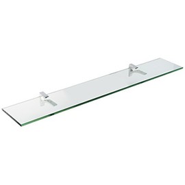 Spancraft Glass C-10x21-Chrome Cardinal Glass Shelf, Chrome, 10" x 21"