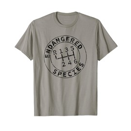 Endangered Species Stick Shift Manual Transmission Drivers T-Shirt