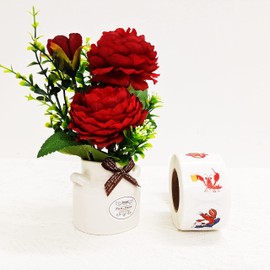 500 Pieces Lobster Party Decorations Labels Roll Stickers - Beach Luau Seaside Themed Birthday Baby Shower Party Decorations Supplies Nautical Sea Animal Decor DIY Sticker Labels