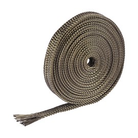 X AUTOHAUX Fiberglass Heat Wire Shield Sleeve Heat High Temp Shield 10ft 8mm