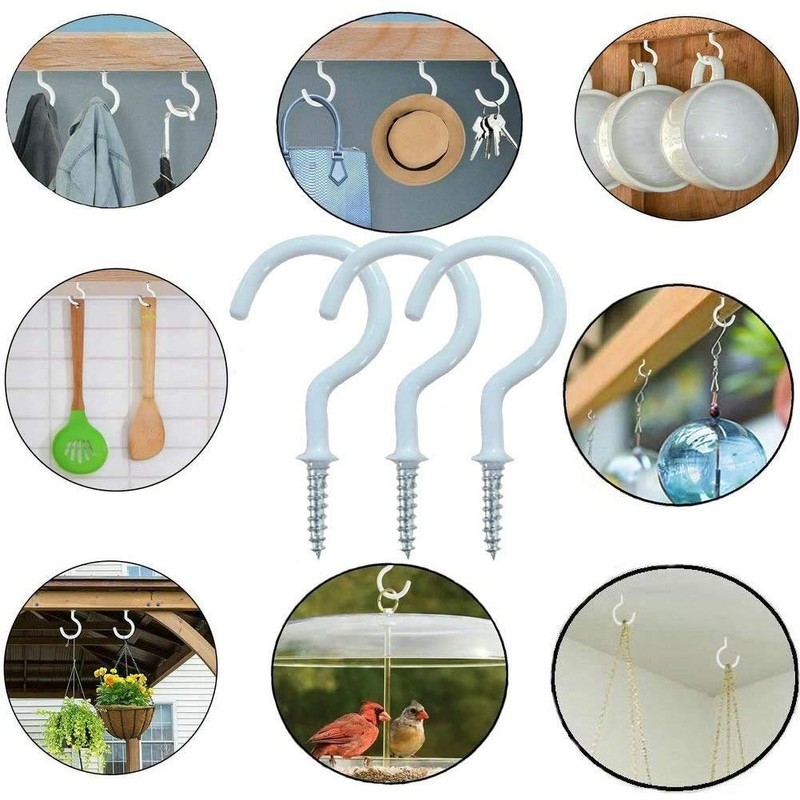 Small Screw Ceiling Hooks, Screw in Home Office Kitchen Bathroom