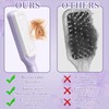 GEDEUBAN Self Cleaning Hair Brush with Rat Tail Comb, Retractable