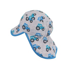 Sterntaler Baby Boys’ Visor Cap with Neck Protection, Peaked Cap, silver, 45
