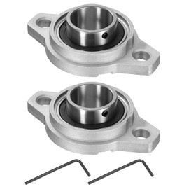 sourcing map 2pcs KFL007 Pillow Block Bearings 35mm Bore Bearing Units Zinc Alloy Flange Mounted Bearing Housing, P6(ABEC3)