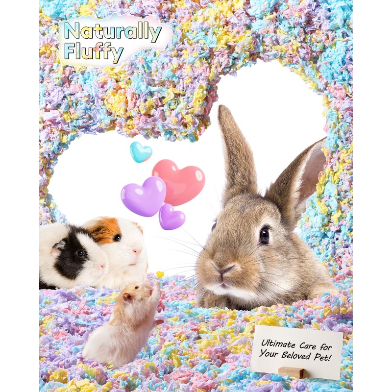 BUCATSTATE Hamster Bedding 15L, Truly 99% Dust-Free Small Animal Paper