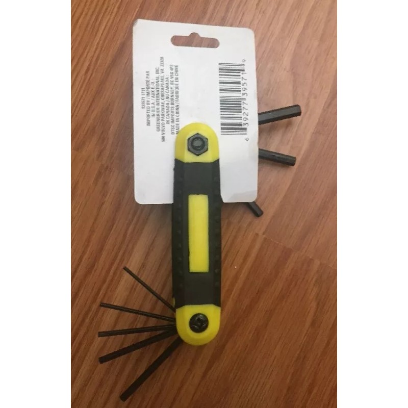FOLDABLE HEX 8 PIECE SET ALLEN WRENCH NEW