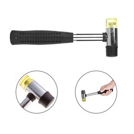 LadyRosian 10PCS Car Paintless Dent Repair Tools Rubber Hammer Tap Down Kits with 9 Different Shaped Rubber Heads for Car Hail Damage Repair