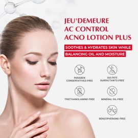 JEU'DEMEURE Korean skin care Acne Control Treatment Lotion for Sensitive Skin, Pimple Breakout, Peptide, Calming, Blemish Acne 2.53 fl oz
