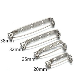 50 Uds . De Alfileres de Barra , Broche con Cierre Trasero , Cierre de Seguridad , Manualidades DIY , 20/25/32/38mm para Ropa(32mm / 1 . 26in)