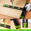 VNW 16Inch Adjustable Aluminum Drilling Positioning Ruler,Multifunction T-Square, Marking Gauge