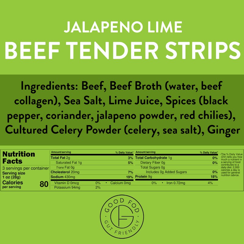 Good Fod Foods Tender Beef Jerky Steak Strips Variety Pack