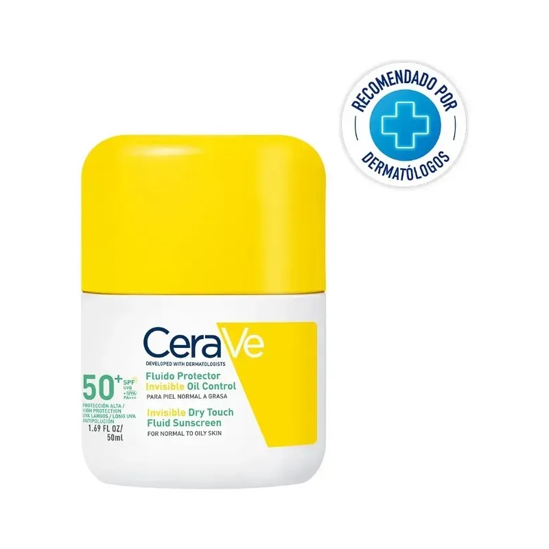 Cerave Protector Solar Invisible Fps 50 Piel Grasa 50ml-2p