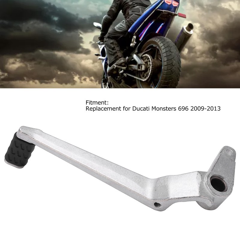 Rear Brake Foot Pedal Lever Silver Aluminum High Strength Replacement