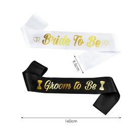 EPCDBBRT 2 Pieces Bride And Groom Belts, Become Groom Belts, Become Groom Belts, Bride And Groom Party Decorations, Suitable For Weddings, Engagements