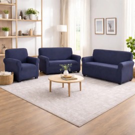 Protector Cubre Sala Elástico Ajustable Strech Fit -3 Pzas