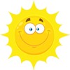 144 Happy Sun 30 mm Summer Reward Stickers for School
