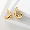 Apsvo Chunky Gold Hoop Earrings for Women, Teardrop Drop Earring