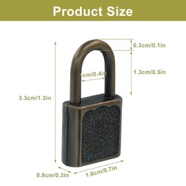 Litoexpe 10 Pcs Mini Cute Diary Padlock Tiny Small Luggage Locks with Keys, Small Metal Padlock Solid Luggage for Jewelry Boxes Decor (Bronze)