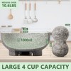 Luvan Large Mortar and Pestle Set,4 Cups Unpolished Granite Natural