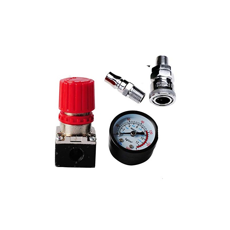3 Way Air Compressor 1/4" Pressure Regulator Gauge 140PSI Control