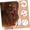 Healvian Chinese Style Hairpin Pair with Fish Leap Tassel Lightweight