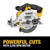 DEWALT 20V MAX Circular Saw, 6-1/2-Inch Blade, 460 MWO Engine,