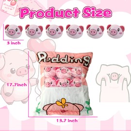 Pig Plush Toys - Removable Throw Pillow Plushies with 8 Little Pig Stuffed - Soft Hugging Stuffed Animal - Kawaii Plush Gifts for Kids Boys Girls (Pink - Pig)