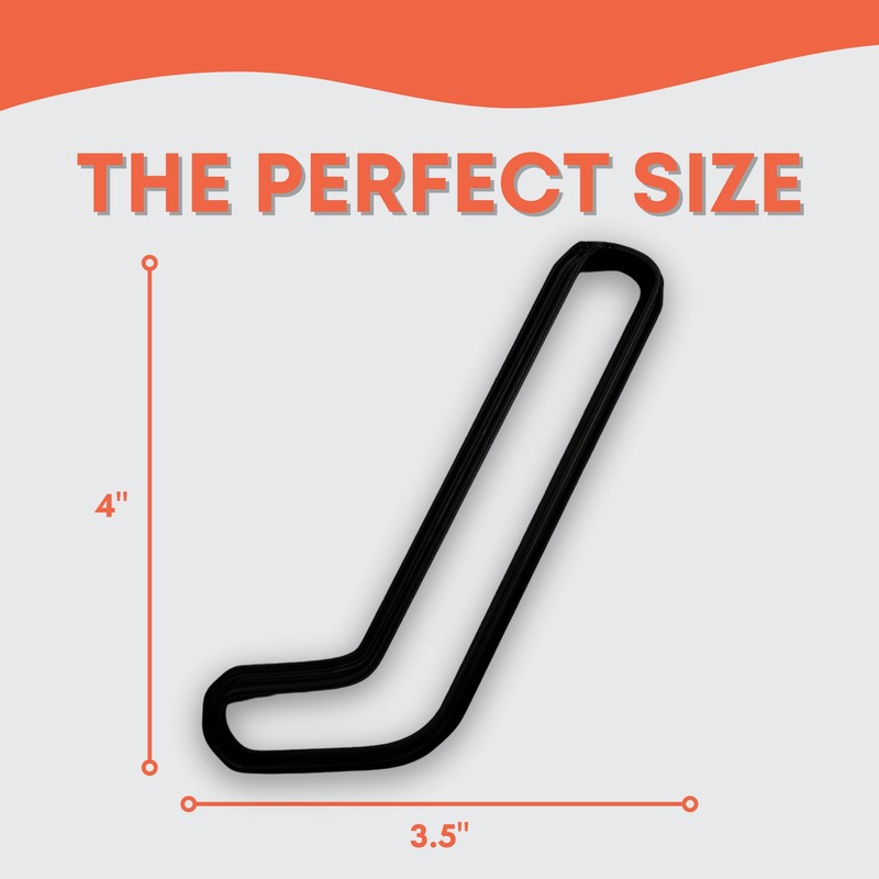 Hockey Stick Cookie Cutter with Easy to Push Design (4