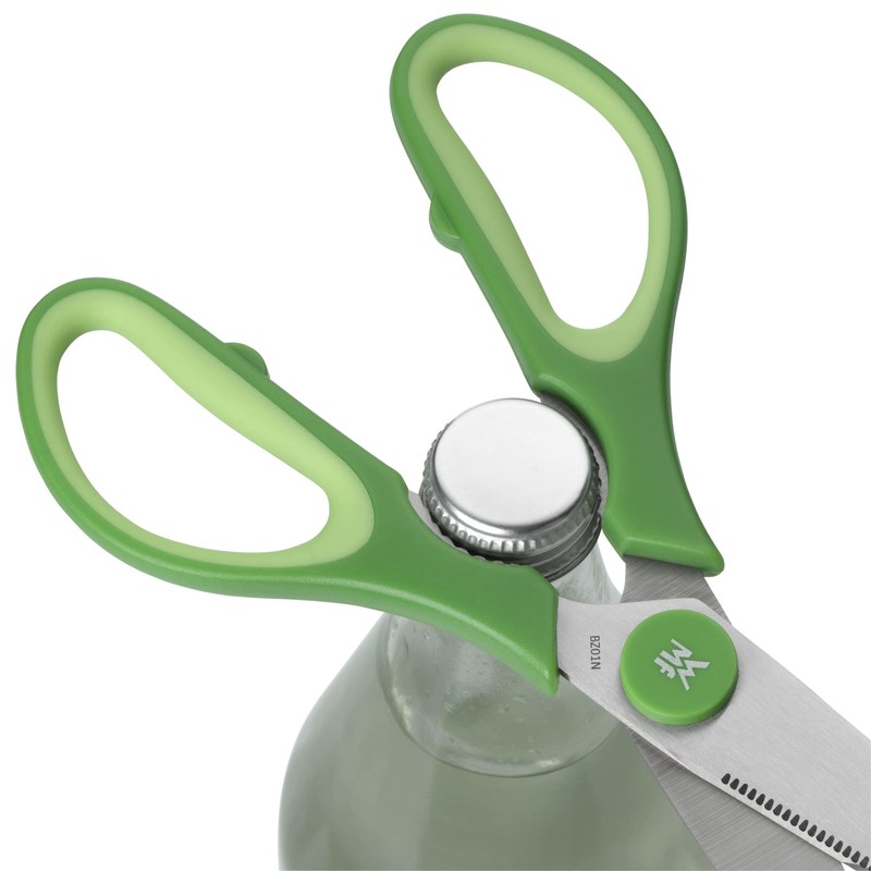 WMF “Touch” Kitchen Scissors, Stainless Steel, Lagoon Blue, Ergonomic Shape