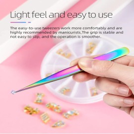 NoBrand Tweezers Set, painting tools, Extension Tweezer, Anti-Static Stainless Steel