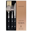 Trampalan Bistro Cutlery Set, Made in France, NERON Noir Black,