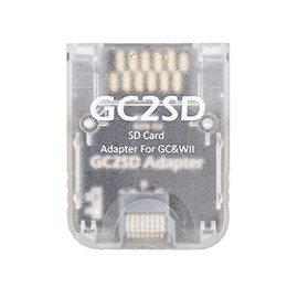 AreMe GC2SD Micro SD Card Adapter TF Card Reader for Gamecube Wii Console (Transparent)