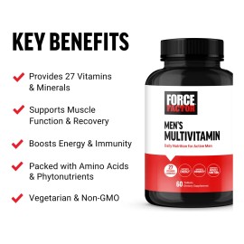 Force Factor Multivitaminas Para Hombres - 60 Tabletas