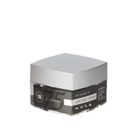 TRG 75 Diamond Leather Cream Polish - Professional Grade Shoe Polish Made With Beeswax and Avocado Oil (50 ml Square Jar) (Black)