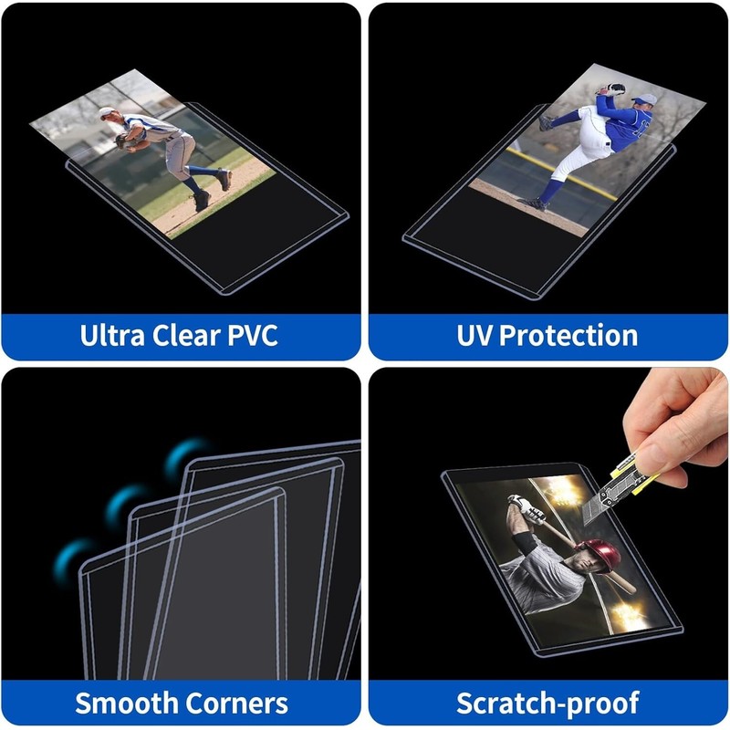 Svalor Trading Card Sleeves Hard Plastic Clear Case Holder 42Pc