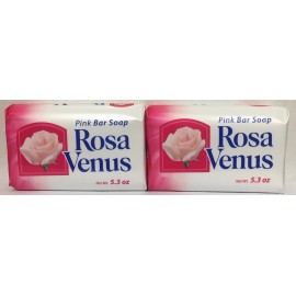 Rosa Venus Bar Soap White and Pink, 5.3 oz. You Choose! - Pink Two Bars