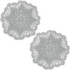 BIBITIME Handmade Crochet Round Lace Doilies Kitchen Table Placemats Wedding