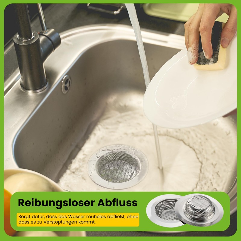 Offgridtec Set of 4 Sink Strainers for Kitchen and Bathroom