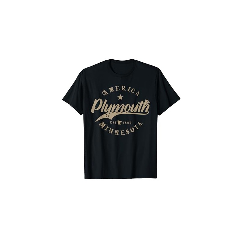 Plymouth Minnesota T-Shirt, black