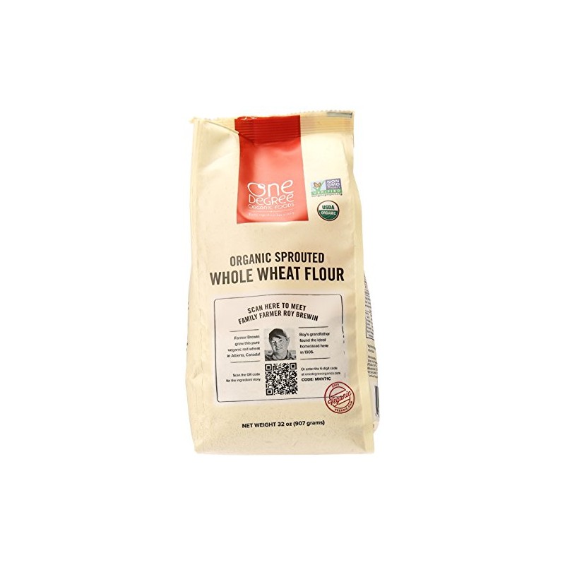 One Degree Organics Organic Sprouted Whole Wheat Flour, 32 oz