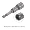 sourcing map Quick-Change Nut Driver Bit, 7/16" Hex Shank 1/4"