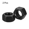 sourcing map 5/8-18 Hex Nuts, Carbon Steel Grade 8.8 Black