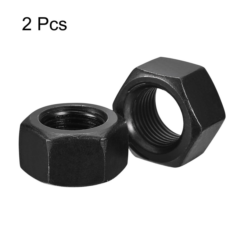 sourcing map 5/8-18 Hex Nuts, Carbon Steel Grade 8.8 Black